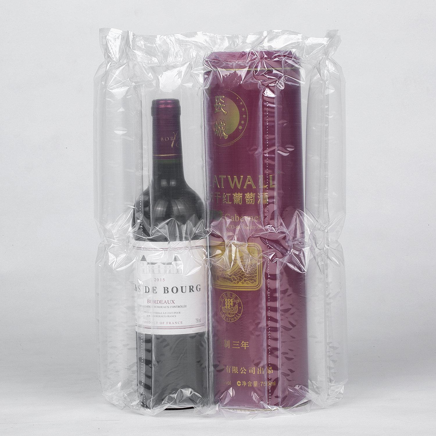 ワインボトル用の柔軟な保護包装ロール
